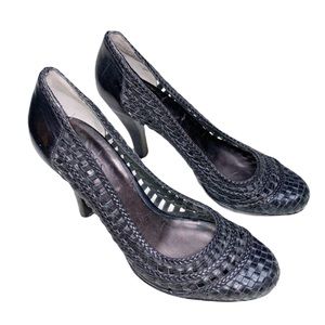 Guess By Marciano Basket Weave High Heel Shoes Black Women’s Size 7.5